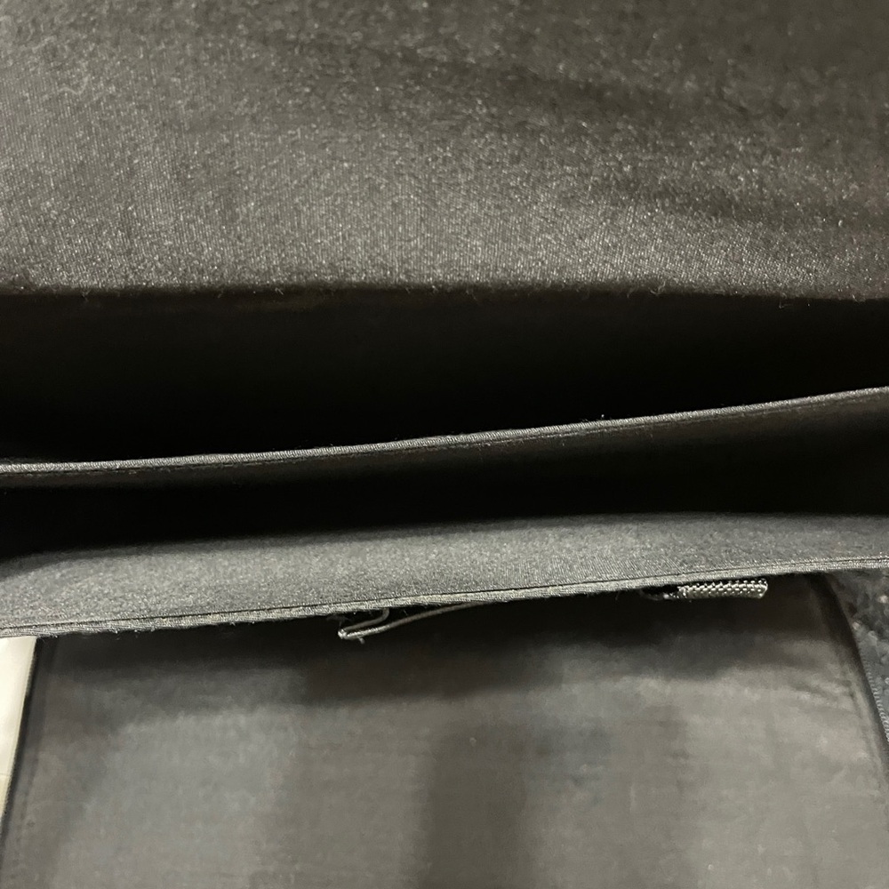 Messenger Bag Men’s Black Leather Crossbody Adjustable Shoulder Computer Bag - Picture 5 of 8